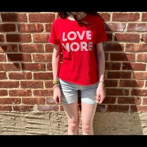 Love more red t-shirt